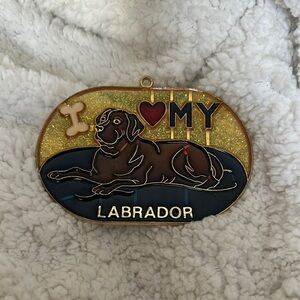 Labrador Dog sun-catcher Ornament - Brown and Gold